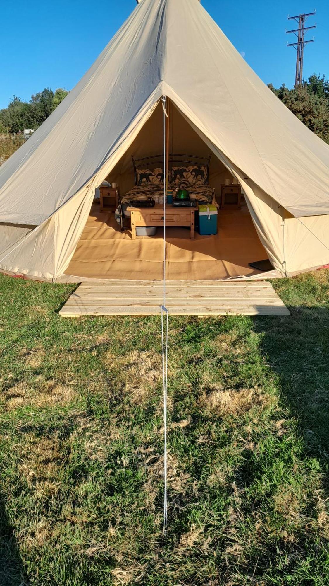 Cornish Skies Glamping Pool Bagian luar foto