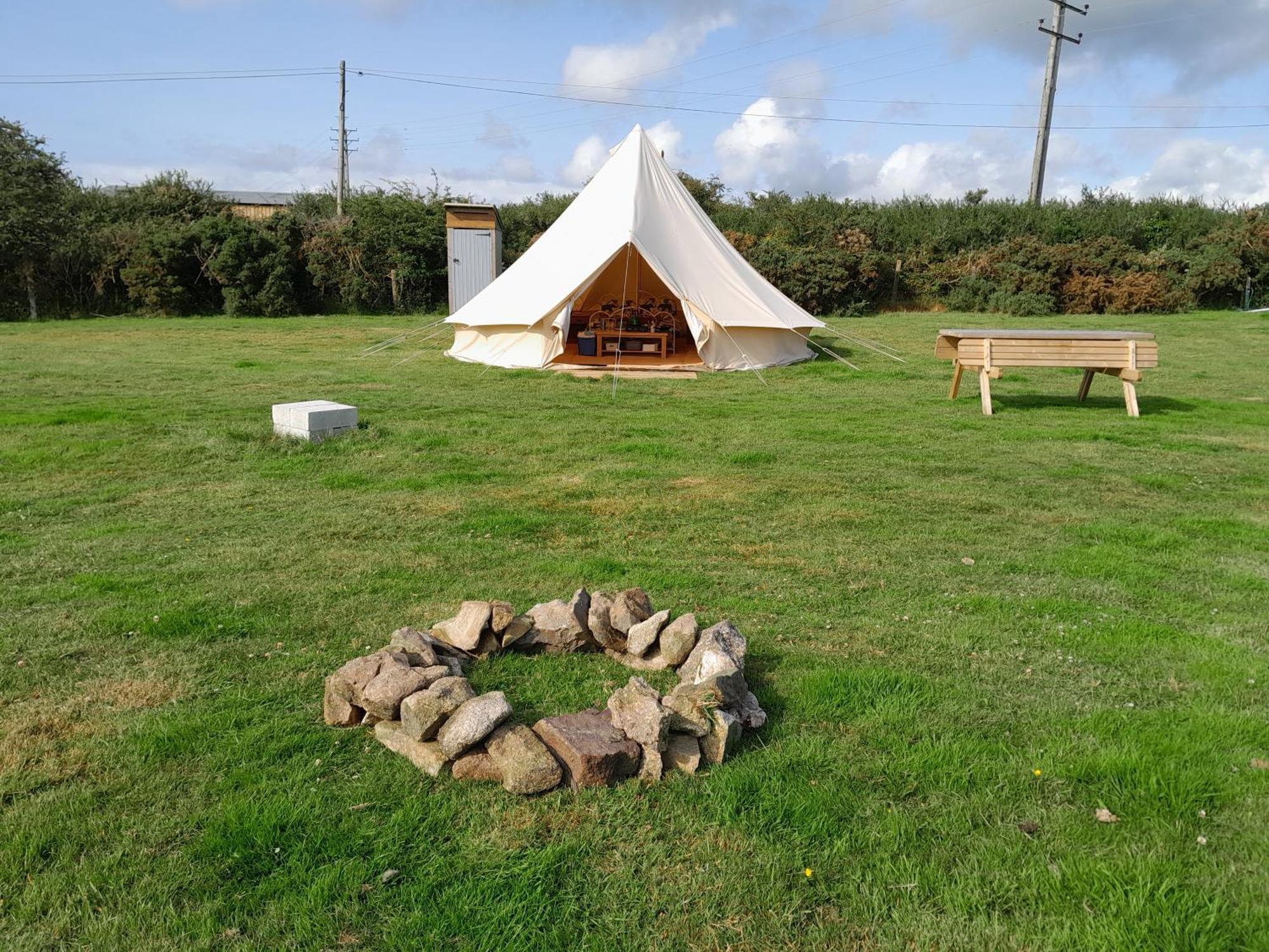 Cornish Skies Glamping Pool Bagian luar foto